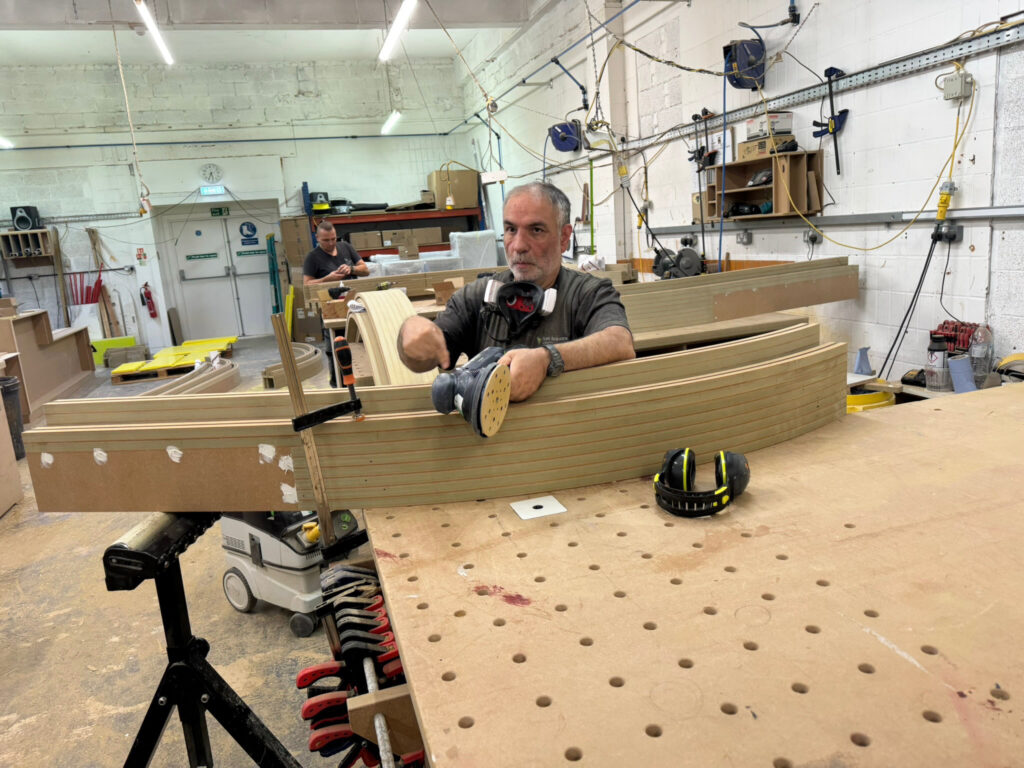 set square joinery bespoke lighting project