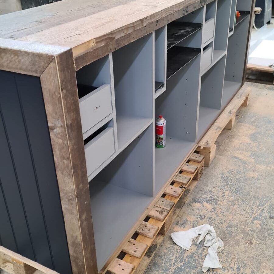 Retail sales counter solid wood by Set Square Joinery